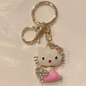 Hello kitty keychain made of Crystals.NWT